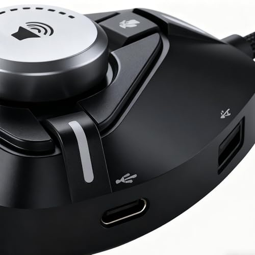Audio USB di tipo C, adattatore per scheda audio esterna, controllo del volume jack da 3,5 mm, amplificatore splitter portatile, per registrazione in studio, cuffie, altoparlante, microfono, chitarra