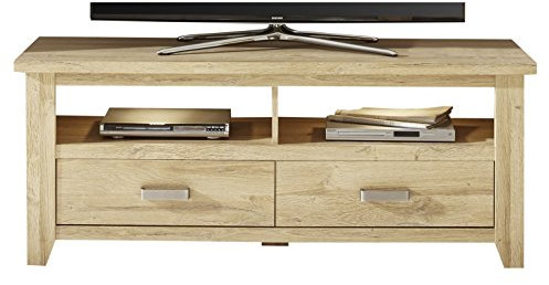 trendteam smart living - Canyon - TV-Schrank - Alteiche - TV-Lowboard mit 2 Schubladen und 2 offenen Fächern - (BxHxT) 143 x 57 x 48 cm - Landhausstil