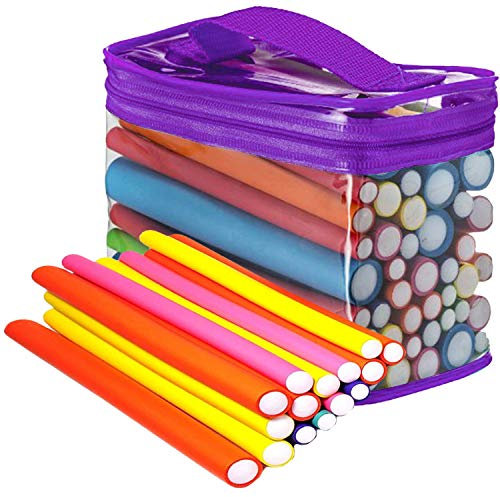 42 rulos flexibles de espuma resistente para el pelo tamaño 7, accesorio de peluquería, con funda