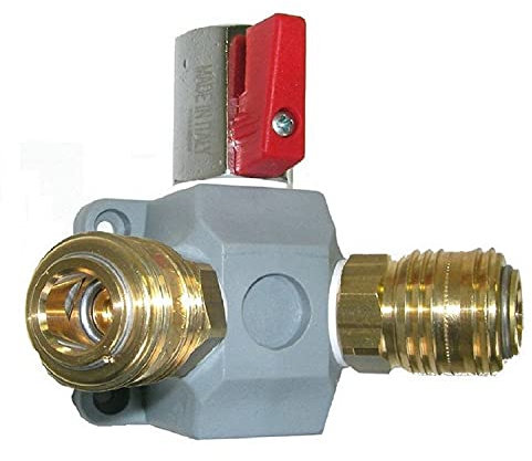 Druckluftverteiler EVA 15-2, Kupplung 2-fach G 1/2 Kugelhahn Grau Kunststoff