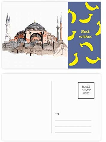Türkiye Hagia Sophia Istanbul Banana Postkarten-Set, Danksagungskarte, Mailing-Seite, 20 Stück