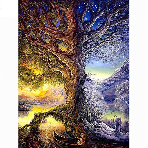 Yingxin34 Puzzle 5000 Teile Zwei Jahreszeiten des Baumes Puzzle Für Erwachsene Und Kinder Ab 14 Jahren-61.61x41.53 Zoll (156.5 x 105.5cm)