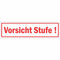Indigos UG - Schild Vorsicht Stufe! - zur Betriebskennzeichnung, 25x7cm - Warnung - Sicherheit - Hotel, Firma, Haus - Aluverbundplatte 3mm - Hinweisschild - Warnschild