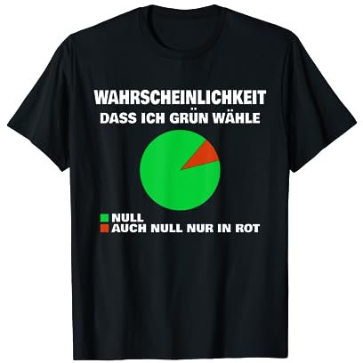 Grün nein danke Wahrscheinlichkeit dass ich Grün wähle Null T-Shirt