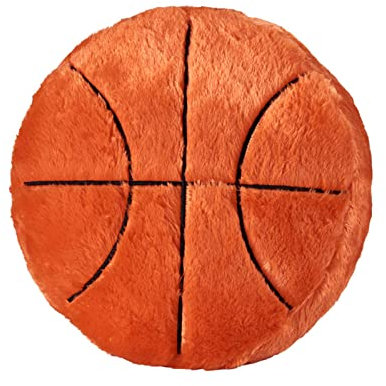 Pasdrucn Basketball-Kissen, Sofa-Überwurf Kissen, Weiches, Flauschiges Samt-Gefülltes Sportball-Kissen, Schlafzimmer-Dekoration Für Kinder, Jungen, Frauen, Männer (Basketball, Winter)
