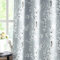Fmfunctex Grey Floral Blackout Curtains for Bedroom 72 inch Drop Eyelet Curtains for Living Room Nursary Blossom Thermal Insulated Window Curtain Panels 2 Panels White on Grey