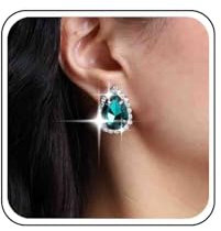 Cimenexe Bohemio Lágrima Esmeralda Pendientes De Cristal Esmeralda Verde Esmeralda Pendientes De La Gota De Agua Esmeralda Cz Pendientes Pendientes De Diamantes De Imitación Verde Joyas Para