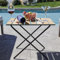 [en.casa] Klapptisch Cavallino Campingtisch klappbar 60 x 40 x 57 cm höhenverstellbar Gartentisch Holz Outdoor Tisch Metallgestell Falttisch Natur