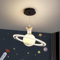 Kinderzimmer Lampe LED Pendelleuchte Planet Kinderzimmerlampe Dimmbar mit Fernbedienung Hängelampe Modern Rund Design Hängeleuchte Mädchen Jungen Mädchen Baby Kinder Schlafzimmer Pendellampe (B-Ø45cm)