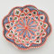YODECO Bakir piatto fondo fiore rosso - D 23 cm
