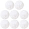 8 cm große Kunstfell-Pompons, rund, flauschig, weiches Fell, Bommel, große Mütze, Dekoration, Pompons, Schlüsselanhänger, Pompons mit elastischer Schlaufe für Taschen, Schals, Weiß, 8 Stück