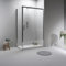Box Doccia Angolare 70x120 cm - Cabina Doccia con Lato Fisso Trasparente, Temperato 6mm e Anticalcare, Porta Scorrevole, Profilo Cromato e Chiusura Magnetica - Facile da Installare e Pulire