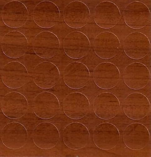 Locarno Apple Tree Abdeckkappen für Möbelschrauben, selbstklebend, 14 mm, Acryl, langlebig, dünn, perfekt für Regale, Camlock, Bestätigungen, Egger-kompatibel, 25 Stück