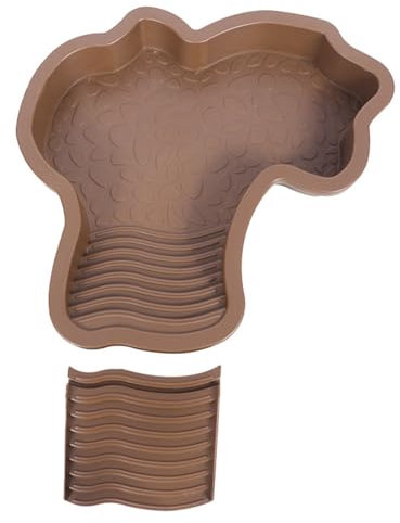 Raypontia Bañera para Reptiles – 35 x 28,5 x 4,3 cm, Cuenco de Agua para Reptiles, Tortugas con Placa de alimentación Inclinada, para Tortugas Marinas y Varios Reptiles, marrón