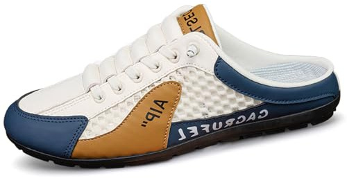 Générique Baskets Dos Nu pour Homme, Chaussures à Enfiler en Maille Respirante, Chaussures de Sport décontractées Confortables pour la Salle de Sport, la Course à Pied, Les Voyages