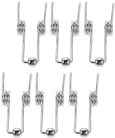 WRITWAA Metallfeder und Allgemein Kompatibel Hitzebeständig 6 Stück-pack mit Doppelter Torsionsfeder 30mm Silberfarben für Lockenstab für Tägliche Haarpflege
