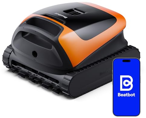 Beatbot Sora 30 limpiafondos Piscina, Paredes, Línea Agua, Orange | Paredes, Plataformas y línea flotación,25700 LPH, Posicionamiento Superficie,5l residuos,App,Piscinas enterradas y elevadas