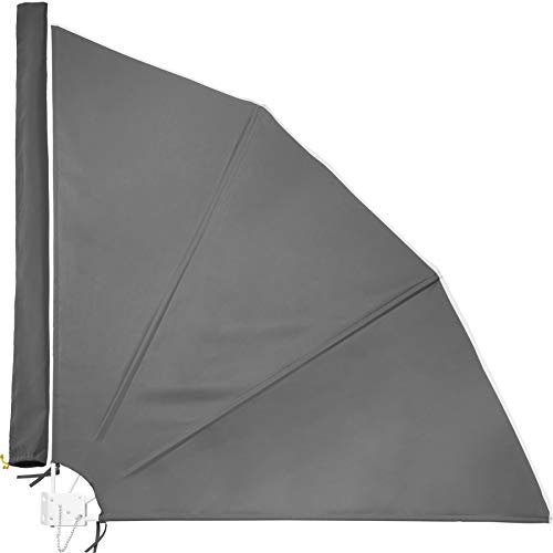 TecTake 800577 Brise-Vue rétractable, Éventail de Balcon, Design Discret et uni, avec Matériel de Montage - diverses Couleurs - (Anthracite | no. 402875)