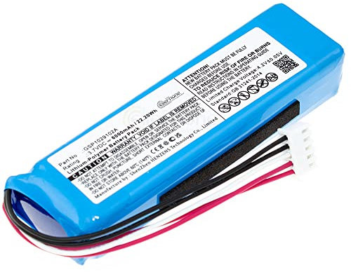 cellePhone Batterie Li-Polymer Compatible avec JBL Charge 3 (Remplacement pour GSP1029102A) - 6000mAh