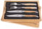 Laguiole en Aubrac 2er-Besteck Set Olivenholz mit matten Klingen, Original aus Frankreich, in schöner Aufbewahrungsbox aus Holz