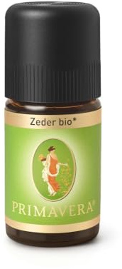 PRIMAVERA Ätherisches Öl Zeder bio 6 x 5 ml - Aromaöl, Duftöl, Aromatherapie - ausgleichend, stabilisierend, stärkend - vegan