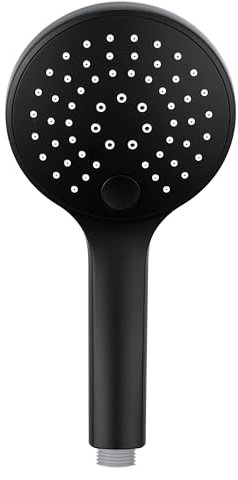 JOHO Soffione doccia con 3 Modalità di Getto, Telefono Doccia ad Alta Pressione Doccetta a mano Anticalcare in ABS Nero