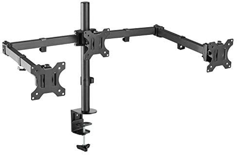 RICOO Monitor Halterung 3-er Monitore Monitorhalterung Triple Arme für 13-26 Zoll Computermonitore Bildschirmhalterung TS6911 PC Monitor-Arm Bildschirm Stand Tischhalterung Halter Monitorhalter