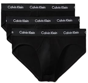 Calvin Klein Men's Cotton Stretch 3-Pack Brief, 3 Black, M