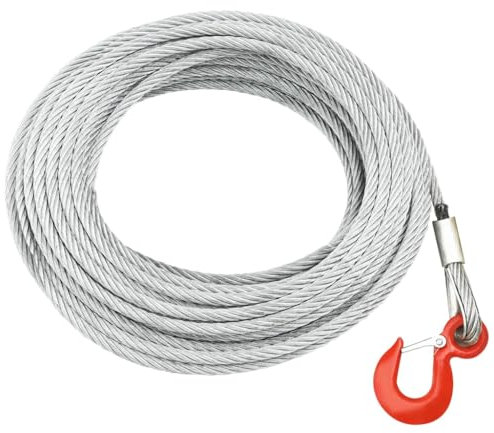 vidaXL Câble Métallique Câble de Monte-Charge Câble de Treuil de Levage Reliure Chaîne Meuleuse Corde à Linge Balustrade de Bricolage 800 kg 20 m