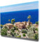 Traumhafte Mallorca-Bilder im Großformat 120x80cm, Serra de Tramuntana - als großes XXL Leinwandbild. Wandbild als Hintergrund und Deko für Wohnzimmer & Schlafzimmer. Aufgespannt auf Holzrahmen