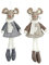 Heaven Sends Lot de 2 souris en feutre pour d�coration de No�l Gris et marron