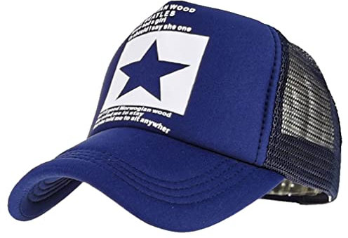 CheChury Trucker Caps Mesh Baseballcap Baumwolle Hüte Unisex Baseball Cap Stickerei Mode Sommer Verstellbar Kappe Vintage Basecap Herren Snapback Cap Baseballmütze Retro Mütze Damen,Marine