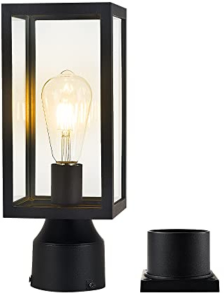 Windben Outdoor Post Light, Waterproof, 13.8in, Matte Black