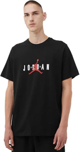 NIKE Jordan Air Stretch Short Sleeve Crew Tee | Black | DM1462-010 (UK, Alpha, L, Regular, Regular, Black)