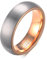 Ayoiow Männerringe Siegelring, Wolfram Ring Herren 6 mm Einfach Band Gebürstet Eheringe Roségold Ring Größe 60 (19.1)