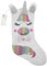 OSALADI 1stk Einhorn Weihnachtsstrumpf Weihnachtsbaumanhänger Weihnachtsstrümpfe Einhorn Weihnachtsschmuck Led-socken-hängedekor Einhornstrumpf Mit Licht Weihnachtssocken Keks Flanell Weiß