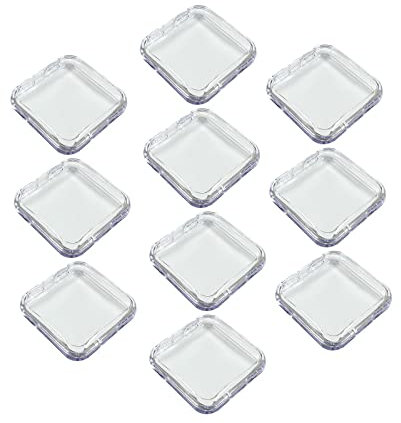 Colcolo 10x Press on Nail Storage Box Présentoir à ongles artificiels Transparent Vide Compact Nail Packing Box Acrylique Nail Storage Box for Home Use, dégager