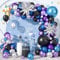 Weltraum Ballon Girlande Set, Galaxie Motto Geburtstag Party Deko für Junge, Metallic Chrom Blau Lila Silber Starburst Helium Luftballon Girlande für Kinder Kindergeburtstag Babyparty Party Dekoration