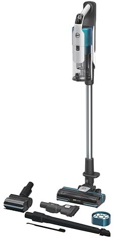 Hoover Cordless Stick Vacuum Cleaner, HF9 with Anti Twist Bar to Prevent Hair Wrap, 30 Mins run time, LED Lights, Pet and Flexible Crevice Tool, Blue [HF916BF]