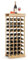 COSTWAY Portabottiglie di Vino, Scaffale per 40 Bottiglie di Vino in Legno di Pino, Cantinetta Porta Vino, 113 x 47 x 28 cm (Con Traversa)
