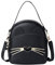 A-QMZL Umhängetasche für Mädchen Mini Crossbody Bag Schultertasche Handtaschen PU Leder Kleine Mädchenhandtasche Mini Rucksäcke für Kinder Mädchen Teenager (schwarz)