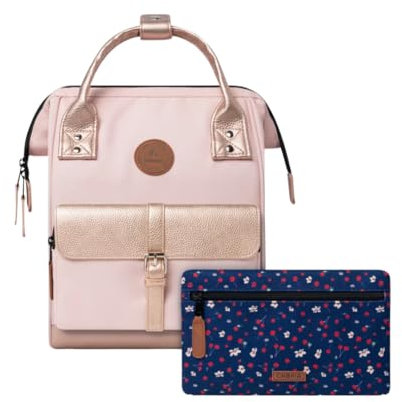 CABAIA - Sac à Dos Adventurer Queretaro - Small 10L - Déperlant - Compartiment Ordinateur Portable 10,5 - 2 Poches - Certifié Vegan - Sac Voyage, Affaires, École pour Homme et Femme - Rose