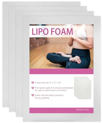 4 Pcs Lipo Schaumstoff-Pads für Post Chirurgie Bbl Schaumstoff Boards, Hilfe bei der Verwendung von Ab Board Compression Garments Tummy Tuck Lipo Chirurgie Schaum Blatt für die Erholung 8 X11