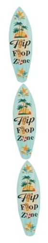 ABOOFAN 3St Surfbrett-Ornamente Holzverkleidung living room decoration wohnzimmerdeko Wohnkultur Surfbrettverzierung Desktop-Schmuck für zu Hause Holzschild Requisiten