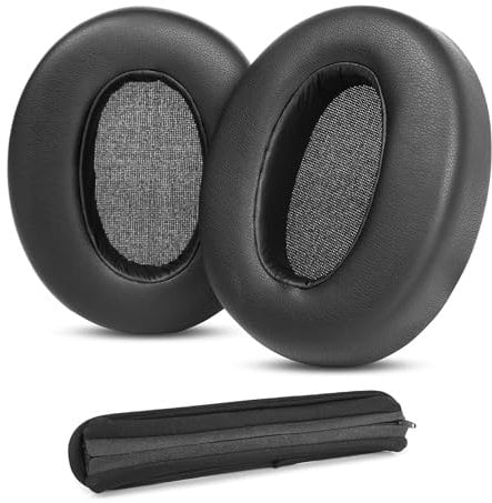 WH-XB910N Ear pads and Headband Cover Replacements Compatible with Sony WH-XB910N XB910N Headphone Earpads Cushion (Protein Leather/Memory Foam) Headband Cushion with Breathable Fabric