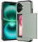 ACOCOBUY Compatible with iPhone 16 Case with Card Holder Shockproof Protective Dual Layer Hidden Credit Card Slot Heavy Duty Wallet Phone Cover Armor Rubber Bumper Shell 6.1 inch for Men Army Green