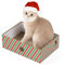 Conlun Rascador para Gatos con Caja, Duradero Rascador Gato de Cartón, Doble Cara, Agujeros Interactivos, Diseño Antisuciedad, Juguete para Gatitos (1 Unidad, Mediano, Sarga)