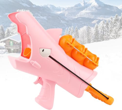Schneeball Kanone Spielzeug, Schneeball Macher Schneeball Maker Schneeball Pistole Schneeball Blaster Schneeball Kämpfe Spielzeug für Kinder Jungen Mädchen im Freien Spielen Schnee (Rosa)