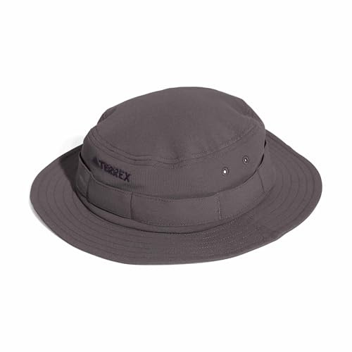 adidas Unisex Terrex Bucket Hat, Charcoal/Aurora Black, L