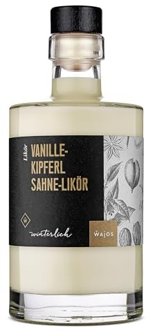 Wajos Vanillekipferl Sahne-Likör, 17% vol. 350ml - winterlicher Sahnelikör, ideal für ein Likör Geschenkset für Frauen